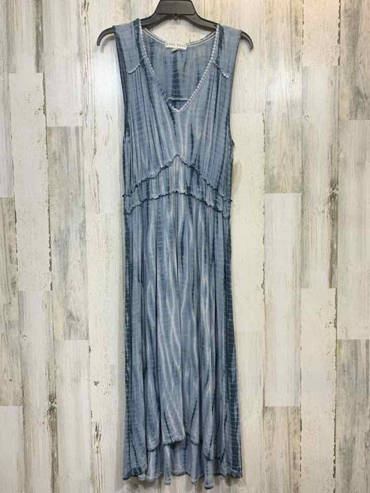 PRE-OWNED KNOX ROSE Dresses and Skirts Size M NAVY/GRAY BLUE TY-DYE MAXI Dress/T
