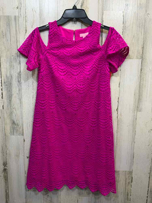 PRE-OWNED LILLY PULITZER Dresses and Skirts Size XS HOT PINK CROCHET Dress