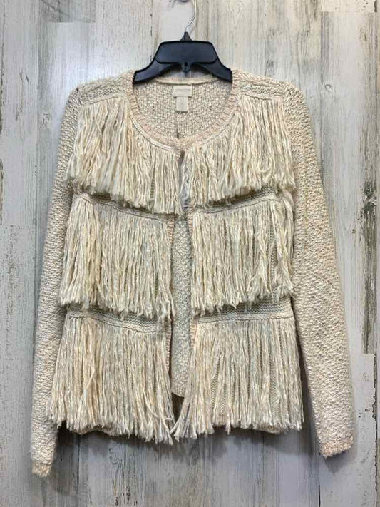 NWT CHICO'S JACKETS / COATS Size 0 Cream LONG SLEEVES Blazer