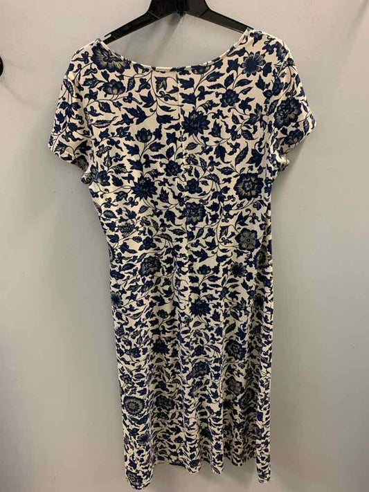 PERUVIAN CONNECTION Dresses and Skirts Size L NAVY/TAN Floral Dress