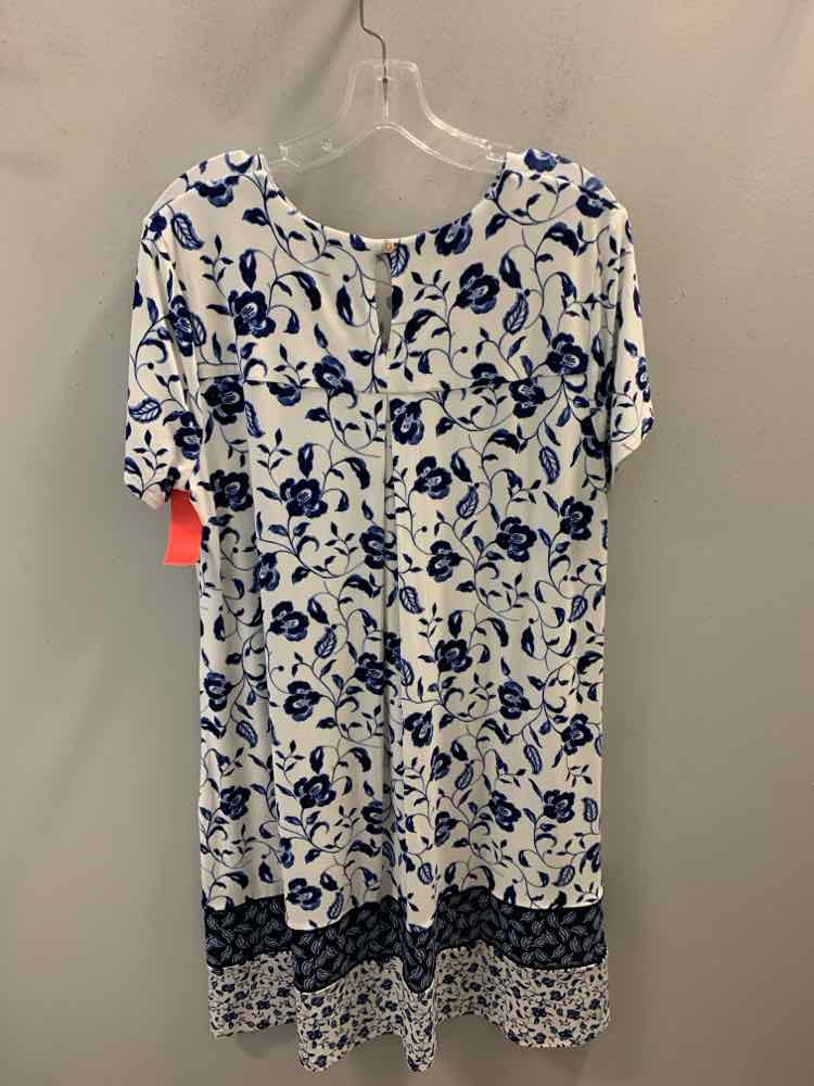 J.JILL Dresses and Skirts Size M BLU/WHT Floral Dress