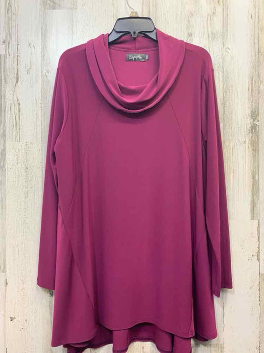 SYMPLI Tops Size 14 Purple TUNIC TOP