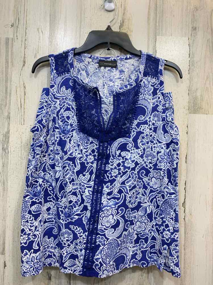 PRE-OWNED RAFAELLA Dresses and Skirts Size M BLUE/WHITE Paisley 2 PC SET/SPLIT N