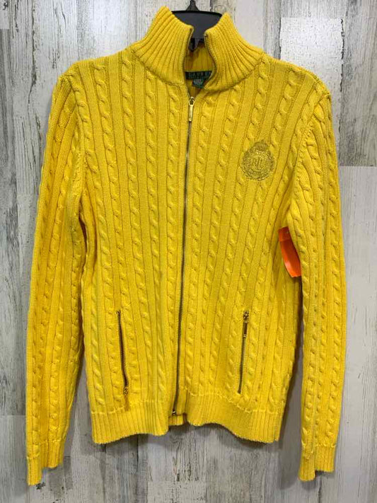PRE-OWNED LAUREN RALPH LAUREN Tops Size M Yellow HIGH NECK SWEATER