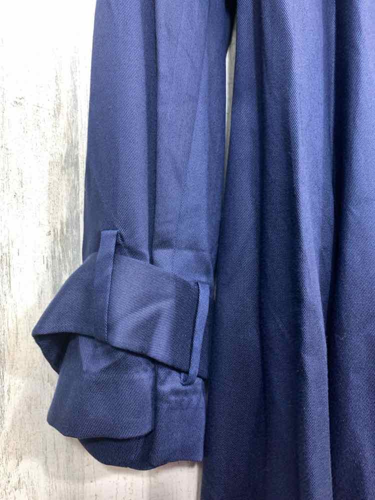 NWT ON 34TH Size S JACKETS / COATS Navy LONG SLEEVES FLAP TRENCH COAT