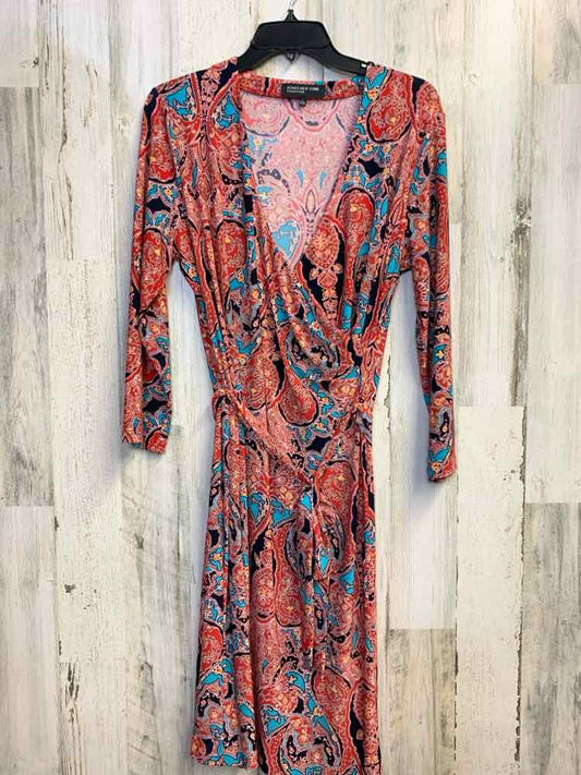 JONES NEW YORK Dresses and Skirts Size L RED/NAVY/AQUA Paisley Dress