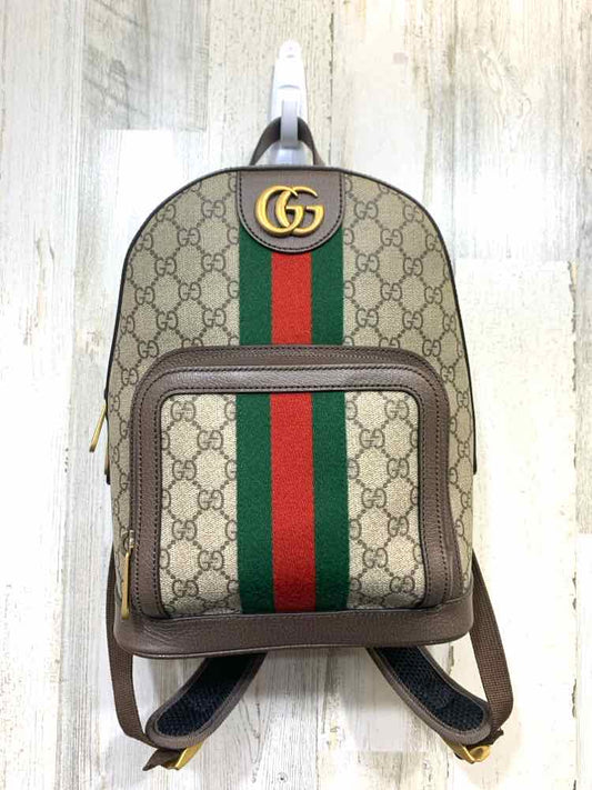 PRE-OWNED GUCCI BGE/BRN Handbag