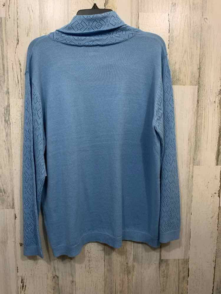 NWOT SOUTHERN LADY Size L Tops Blue KNIT LONGSLEEVE SWEATER