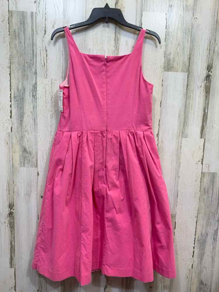 NWT ISAAC MIZRAHI Dresses Size M Pink Corduroy SLEEVELESS PLEATED SIDES Dress