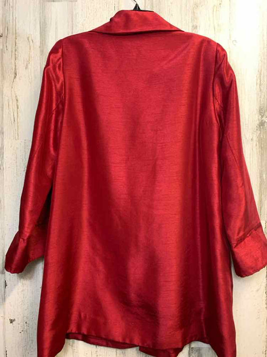 CHICOS Tops Size 1 Red JACKET Jacket