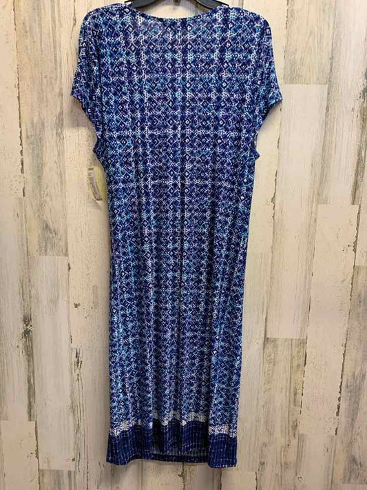 PRE-OWNED JONES NEW YORK Dresses and Skirts Size XL BLUE/PURPLE/WHITE Dress
