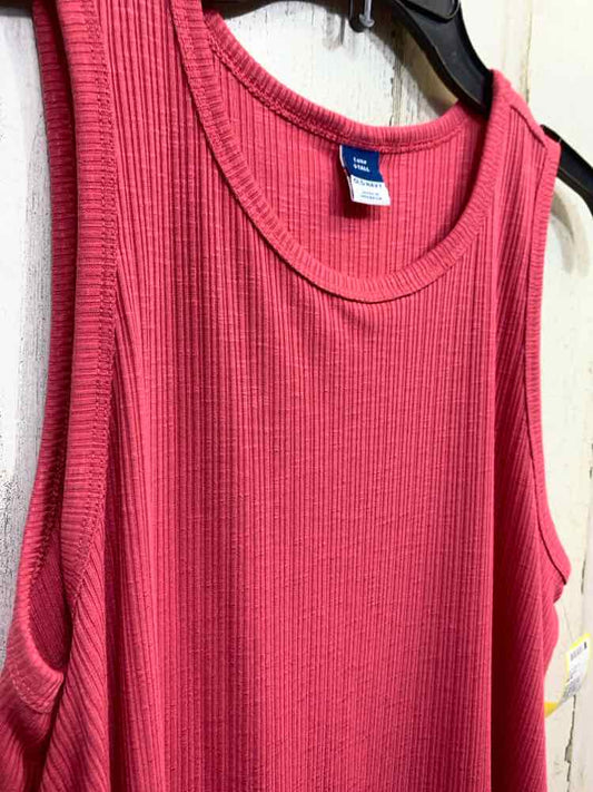 PRE-OWNED OLD NAVY Tops Size S TALL WATERMELLON RIBBED/ SCOOP NECKLINE Tank Top