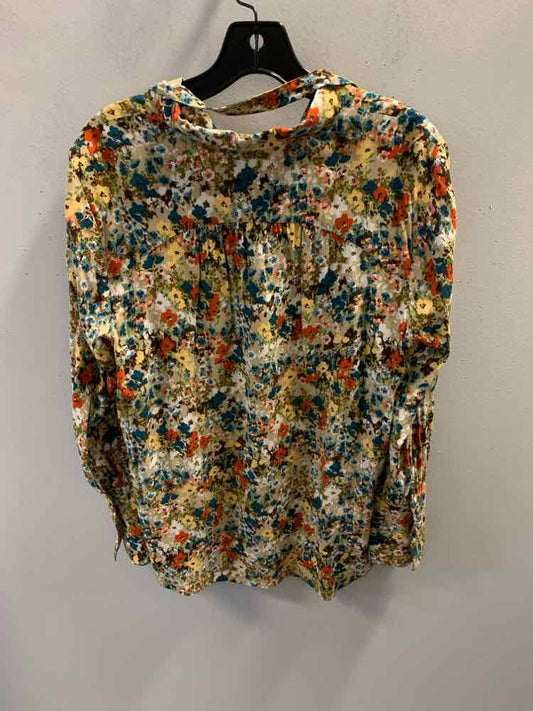 J JILL Tops Size PM Yellow Floral TOP