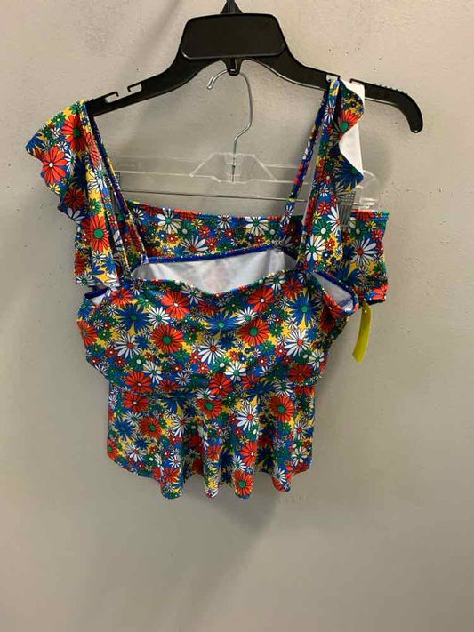 SHEIN PLUS SIZES Size 1X RAINBOW Floral Swimsuit