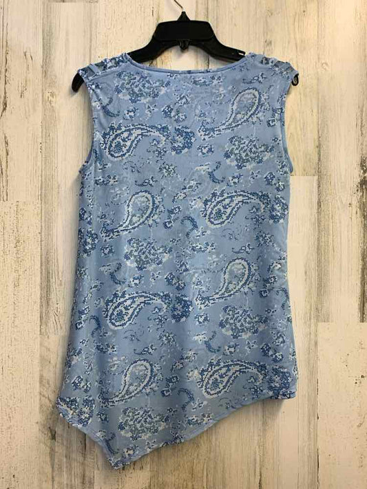 NEW DIRECTIONS Tops Size S LIGHT BLU Paisley SLEEVELESS TOP