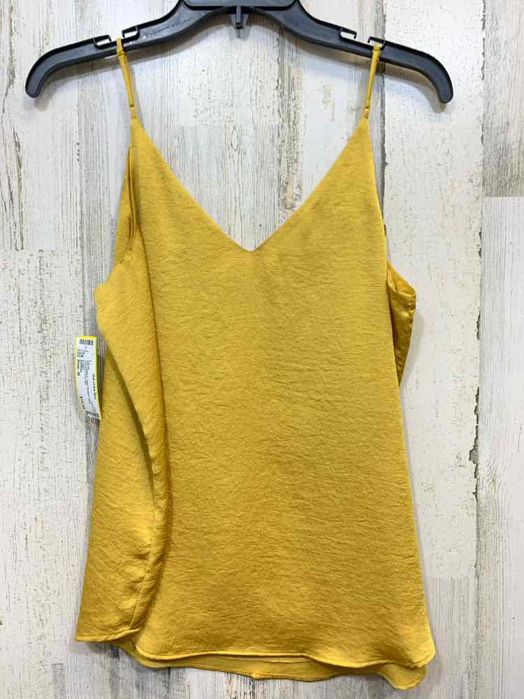 PRE-OWNED EXPRESS Tops Size M Mustard Solid SPAGHETTI STRAP Blouse/FLOWY