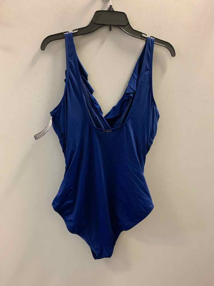 Ralph Lauren Swimwear Size 16 Blue SPAGHETTI STRAP Swimsuit