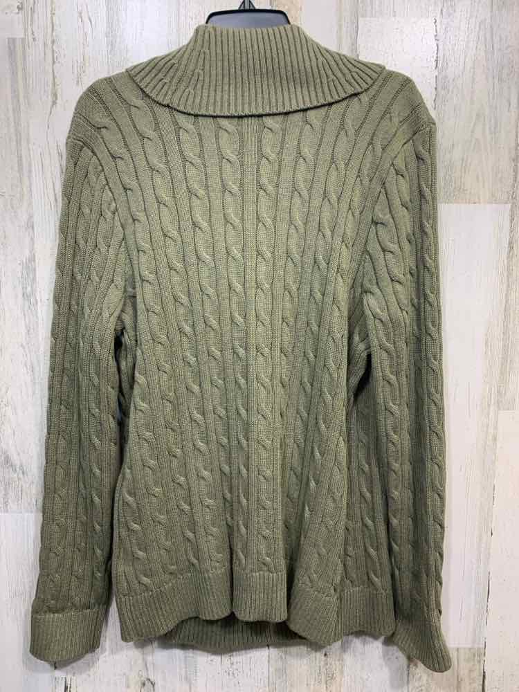 NWT LAUREN RALPH LAUREN Size XXL JACKETS / COATS Olive CABLE KNIT Cardigan