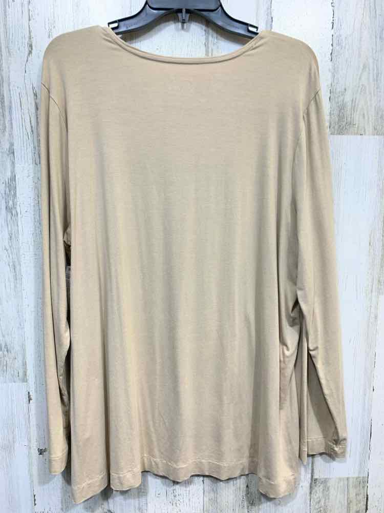 PRE-OWNED CHICO'S Size XXL Tops Beige LONGSLEEVE Shirt