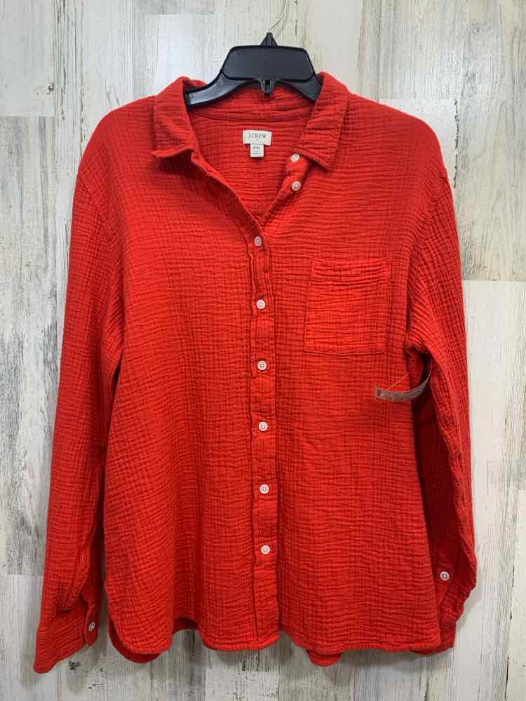 J CREW Tops Size XXL Red LONG SLEEVE Shirt