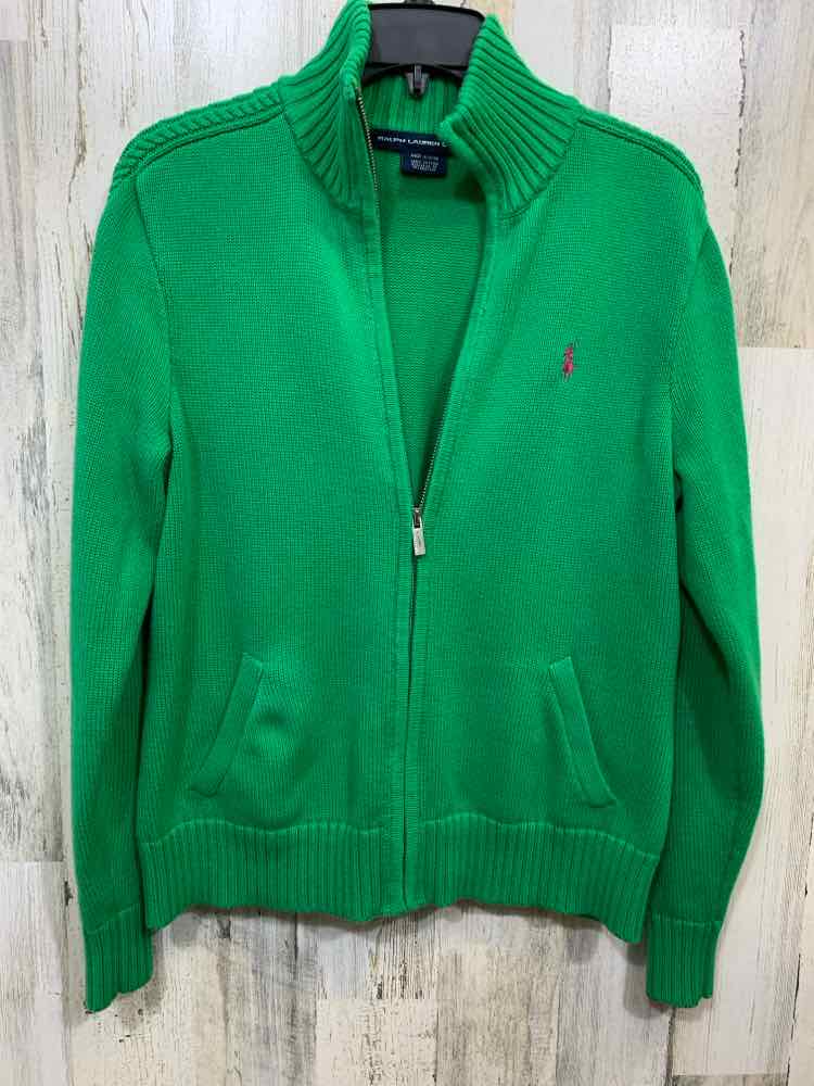PRE-OWNED RALPH LAUREN SPORT Tops Size L Green HIGH NECK SWEATER