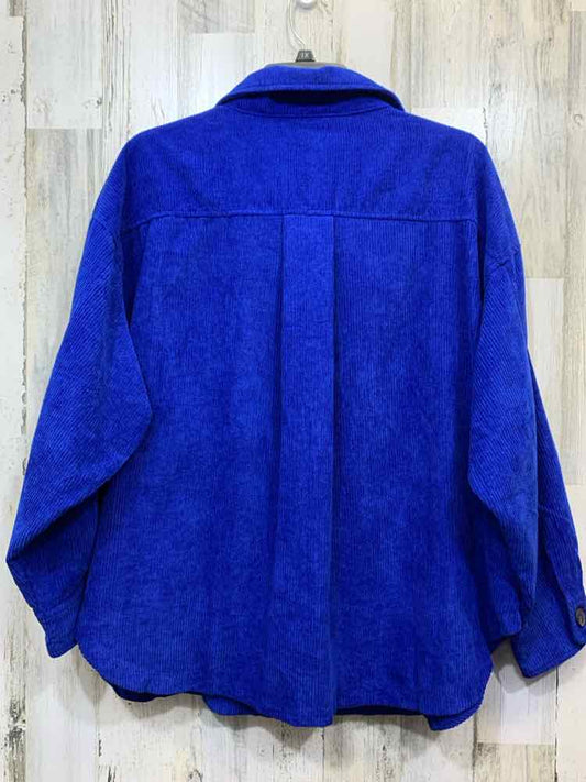 PRE-OWNED ZENANA JACKETS / COATS Size 3X Royal Blue RIBBED JACKET Jacket/ROYAL B
