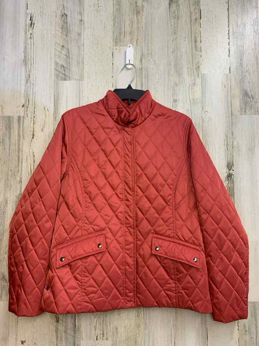 PRE-OWNED TALBOTS JACKETS / COATS Size L SALMON LONG SLEEVES Jacket/QUILTED