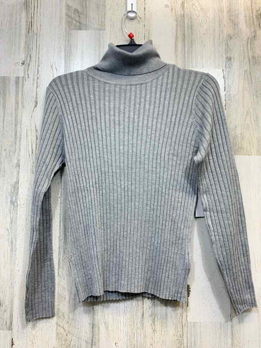 NWT NINE WEST Tops Size PM Gray RIBBED TURTLENECK Turtleneck