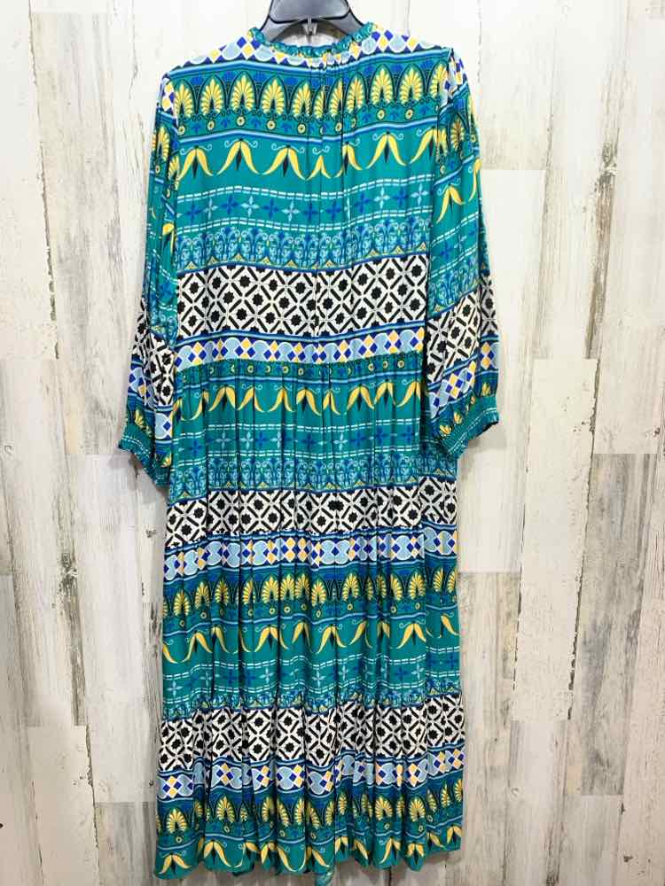 NWT PHILOSOPHY Size XL Dresses and Skirts BLK/WHT/TEAL/BLU YELLOW MAXI Dress