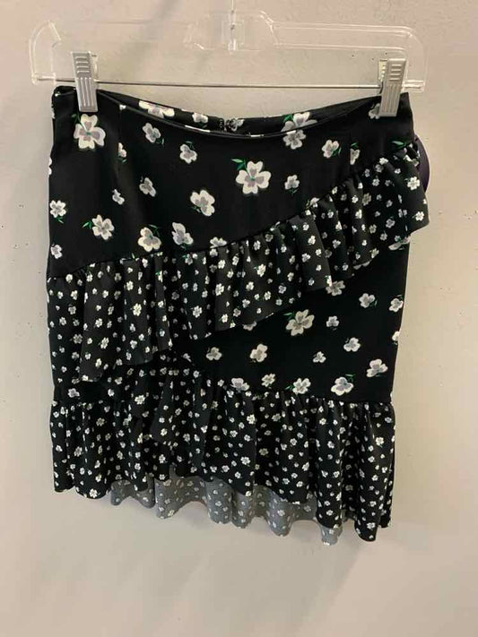 H&M Dresses and Skirts Size 6 BLK/WHT/GRN Floral Skirt