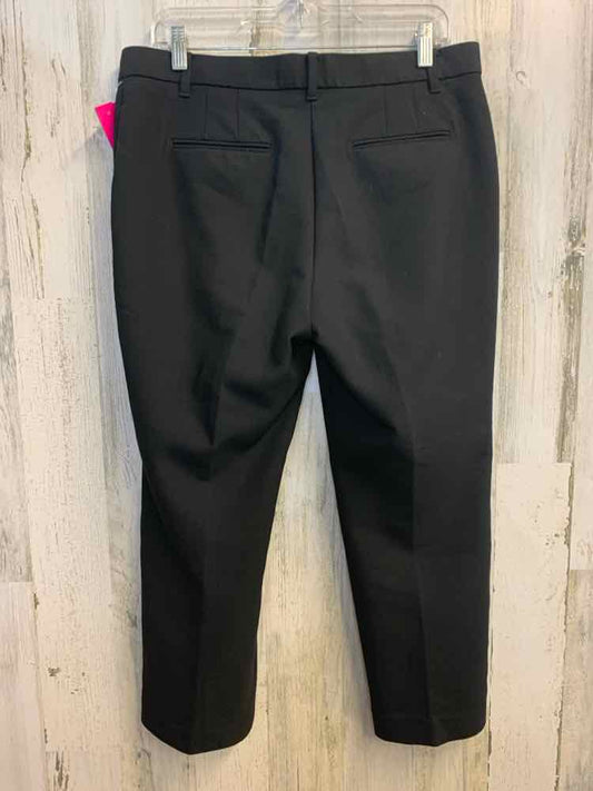 PRE-OWNED Size 10P ANN TAYLOR BOTTOMS Black Solid PANTS Pants/BLACK PANTS. CLAPS