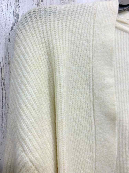 NWT ON 34TH Size S Tops Cream RIB KNIT LONG SLEEVE OPEN CROP Cardigan
