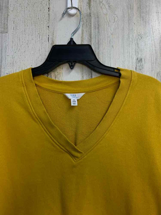 PRE-OWNED TIME AND TRU Tops Size S Yellow LONG SLEEVES Sweater/V-NECK PULL OVER