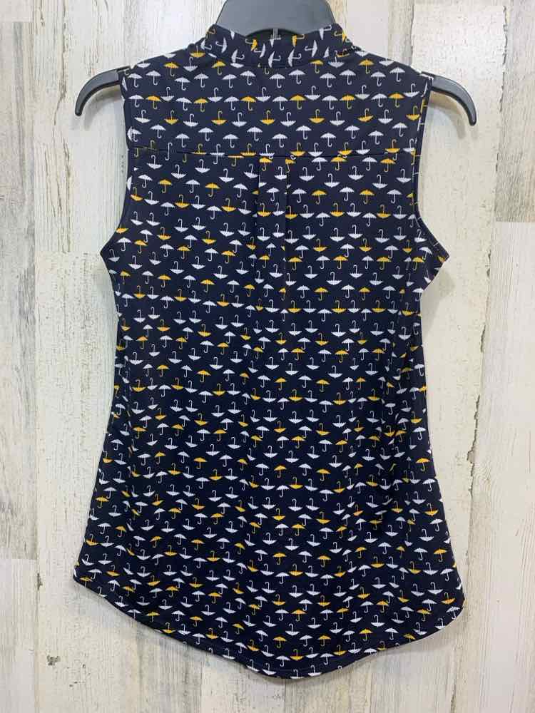 PRE-OWNED PER SEPTION CONCEPT Tops Size S BLU/YEL/WHT UMBRELLA'S SLEEVELESS TOP/