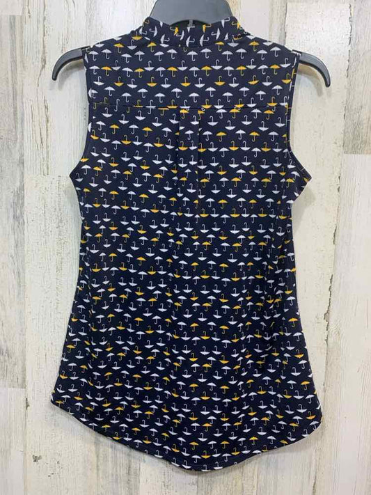 PRE-OWNED PER SEPTION CONCEPT Tops Size S BLU/YEL/WHT UMBRELLA'S SLEEVELESS TOP/