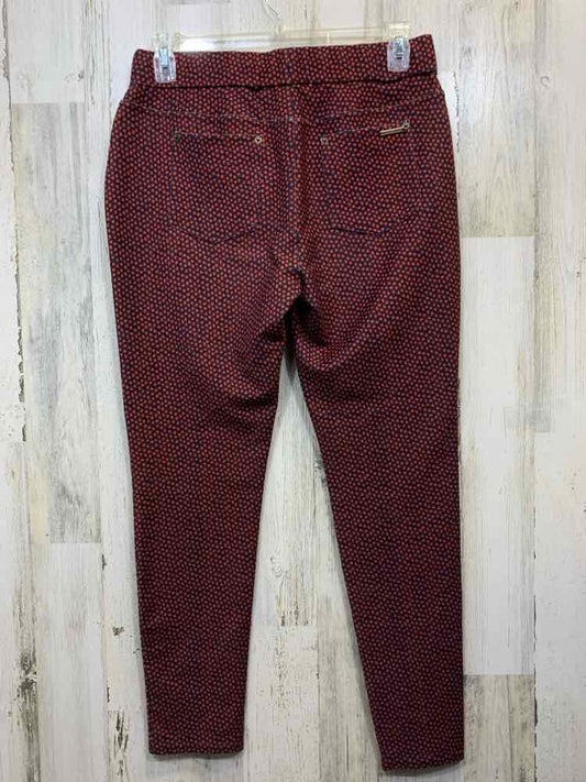 Size L MICHAEL KORS BOTTOMS RED/NAVY SPOTS SLIM LEG Pants