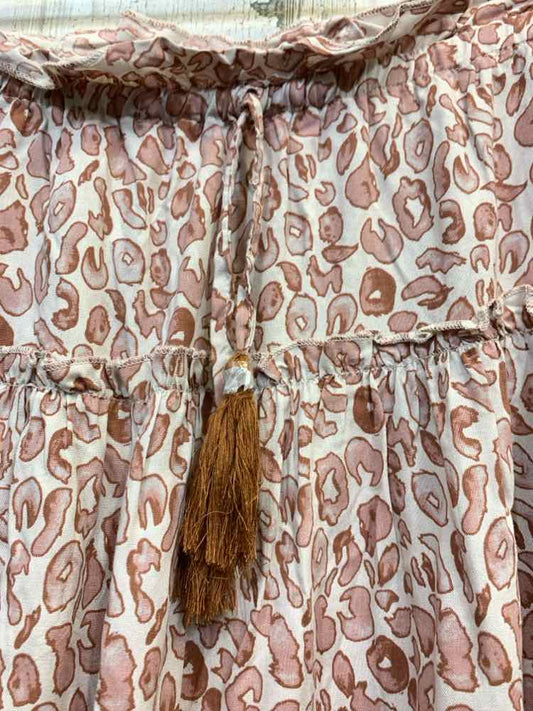 PRE-OWNED CHARLIE PAIGE XL BOTTOMS CRM/TAN Animal Print Full