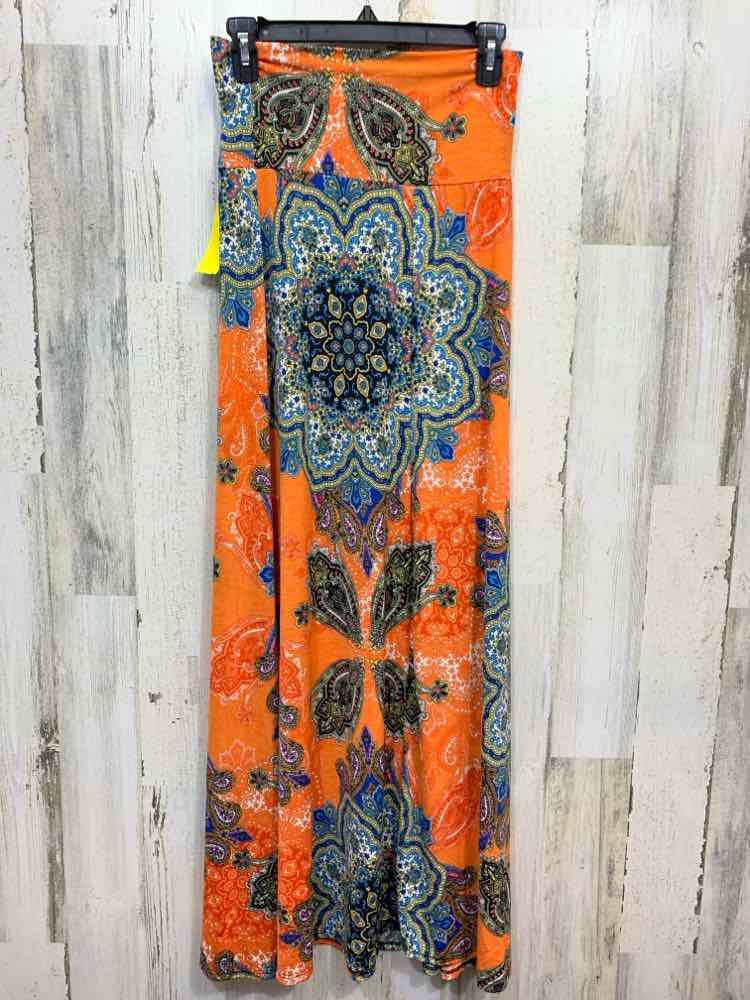 PRE-OWNED DIOSA S BOTTOMS ORG/BLU/WHT Paisley Maxi