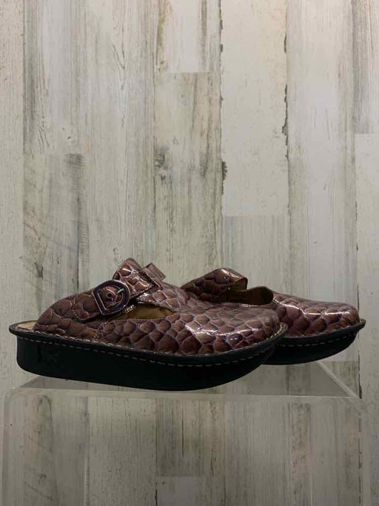 PRE-OWNED ALEGRIA SHOES Shoe Size 8.5 CHOCOLATE CROC SLIP ON Shoes/CHOCOLATE CRO