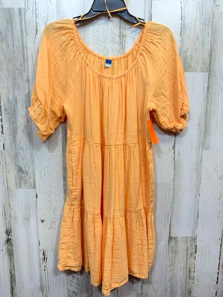 NWT OLD NAVY Dresses and Skirts Size L Orange SHORT SLEEVES Dress/PUFF SLEEVE W/
