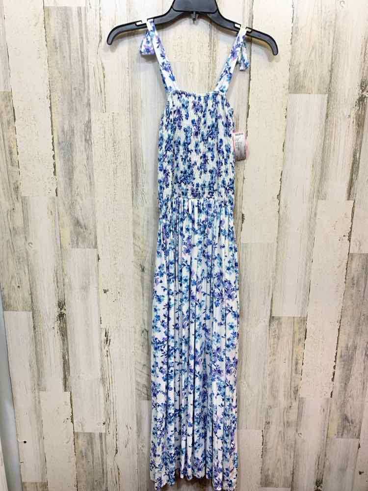 PRE-OWNED VELVET TORCH Dresses and Skirts Size S WHT/BLUMAXI Floral Dress