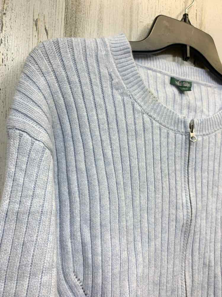 NWT WILD FABLE Tops Size M Blue LONG SLEEVE/ZIP UP RIBBED CROPPED SWEATER