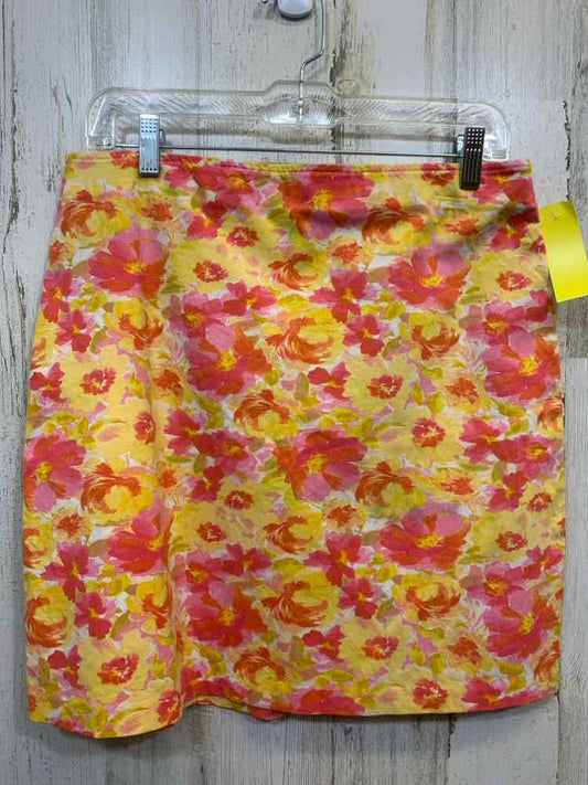 PRE-OWNED OLD NAVY Dresses and Skirts YELLOW/PINK/WHITE Floral MIDI Midi/FLORAL