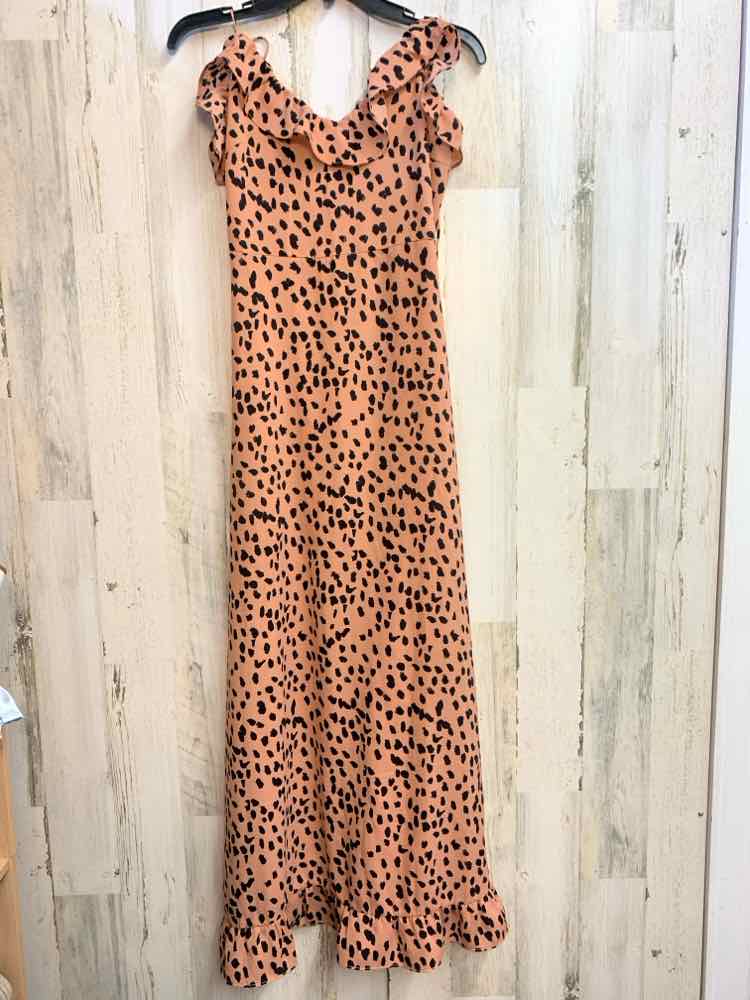 PRE-OWNED FOREVER 21 Dresses and Skirts Size S TAN/BLK DOTS Dress