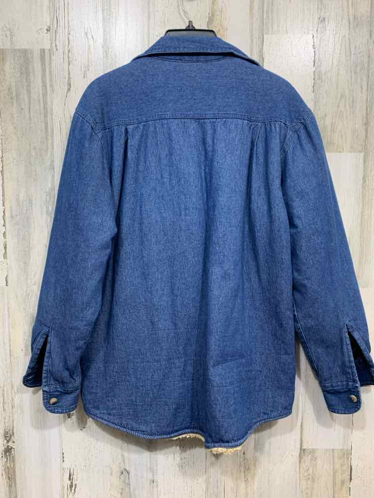 PRE-OWNED WRANGLER/FRONT 2 POCKET SHERPA-LINED DENIM BUTTON-UP