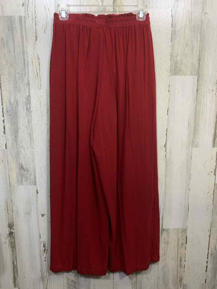 PRE-OWNED Size M LULAROE BOTTOMS Burgundy Solid WIDE LEG Pants