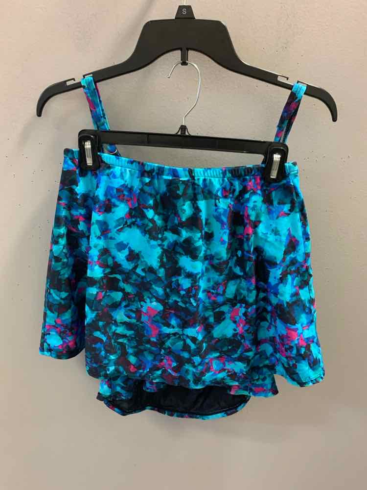 SOFT SURROUNDING Swimwear Size S BLU/TEAL/BLK Swimsuit