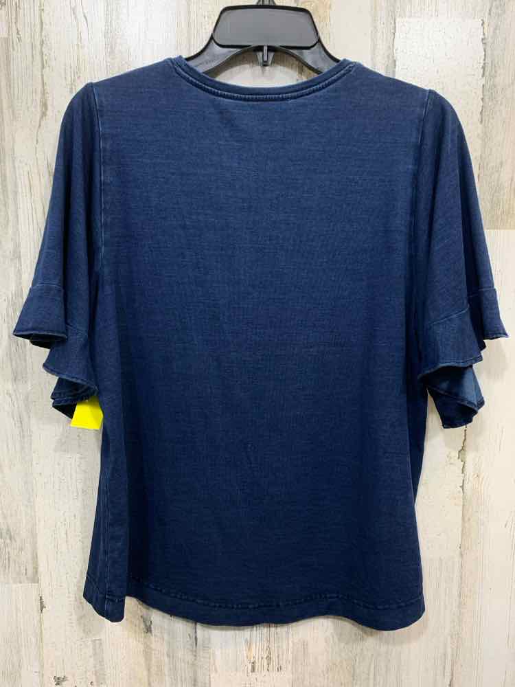 PRE-OWNED ZENERGY BY CHICO'S/ASYMMETRIC ABSTRACT DAMASK/FLORAL PRINT TEE