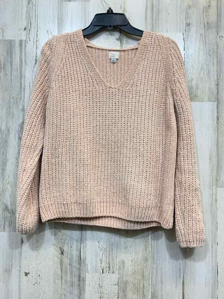 PRE-OWNED A NEW DAY Tops Size S SOFT PINK KNIT SWEATER Sweater/SOFT PINK KNIT SW