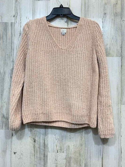 PRE-OWNED A NEW DAY Tops Size S SOFT PINK KNIT SWEATER Sweater/SOFT PINK KNIT SW